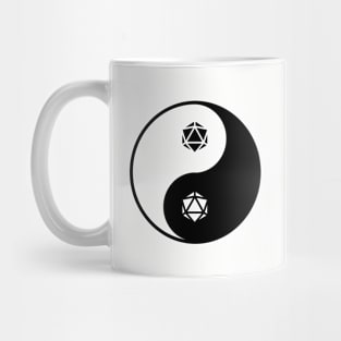 Yin Yang D20 Dice Mug